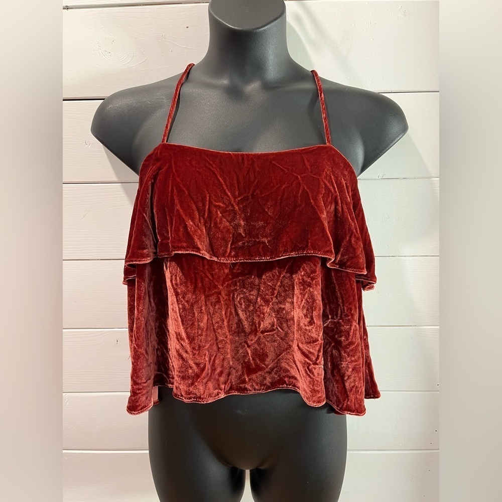 MADEWELL Velvet Tiered Cami Top – Size L